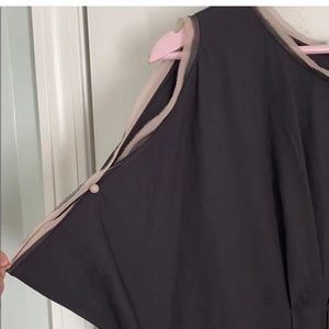 BCBGMaxazria Runway Asymmetrical Sleeve Tunic Dress - S